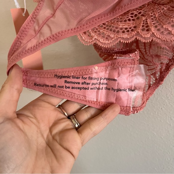 SOLD Mentionables Blush Lace Teddy - Picture 4 of 5